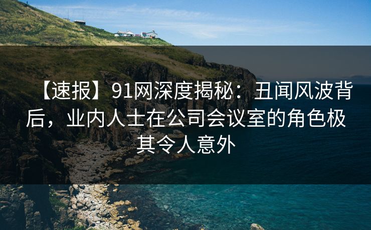 【速报】91网深度揭秘：丑闻风波背后，业内人士在公司会议室的角色极其令人意外