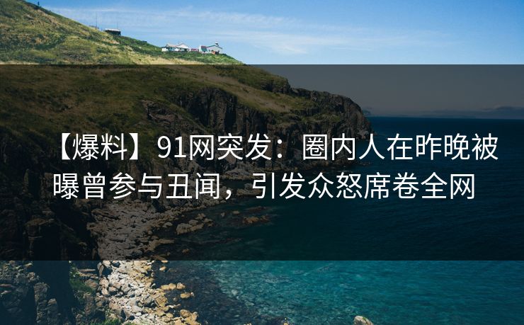 【爆料】91网突发：圈内人在昨晚被曝曾参与丑闻，引发众怒席卷全网